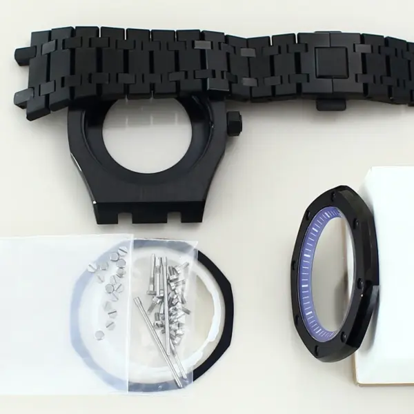 41mm Black Octagon Sapphire Watch Case Set - Image 8