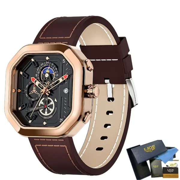 Luxury Men's Quartz Sports Watch with Luminous Dial - Image 9