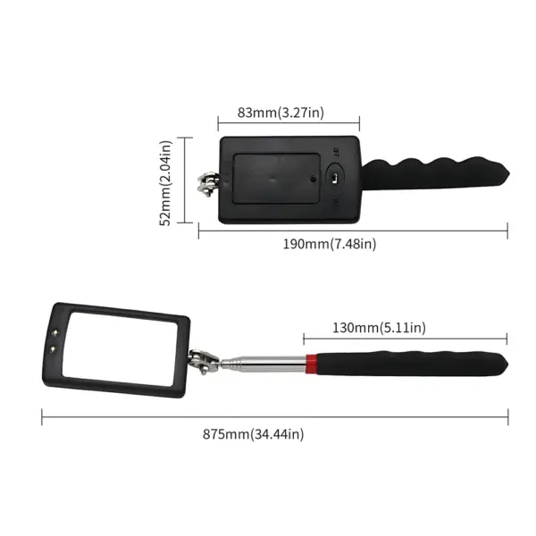 Telescoping Inspection Mirror with LED Light - Image 6