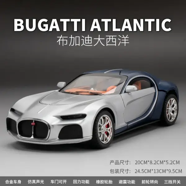 1:24 Bugatti Atlantic Diecast Model Car Toy - Image 8