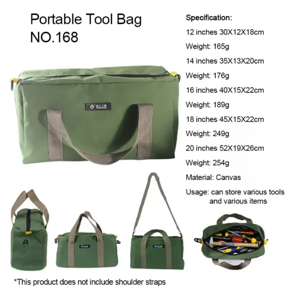 Large Capacity Oxford Canvas Tool Bag - Image 4