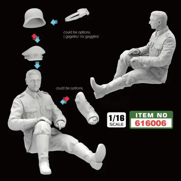 1/16 Scale German Military Officer Model Kit - Image 3
