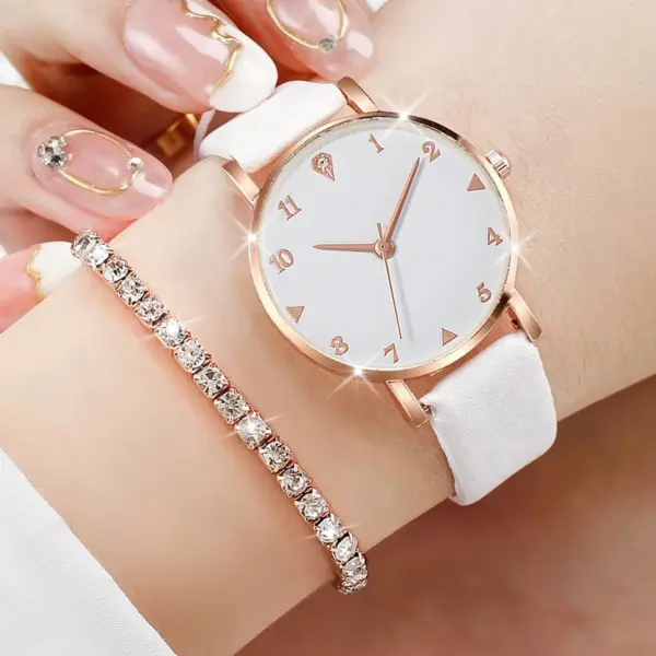 6pcs Women Quartz Watch & Jewelry Set V248 - Image 3