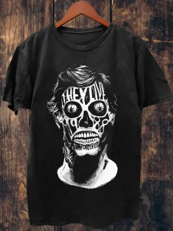 They Live Horror Graphic T-Shirt for Men