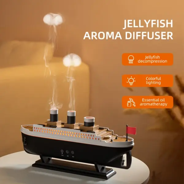 Humidifier Aromatherapy Ship Model with Remote