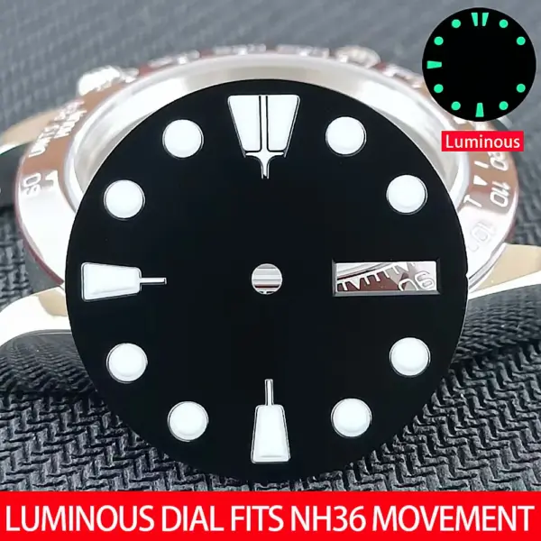 28.5mm Green Luminous Watch Dial for NH35/NH36 - Image 8