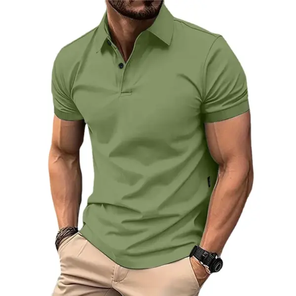 Men's Casual Short Sleeve Polo Shirt - Image 4
