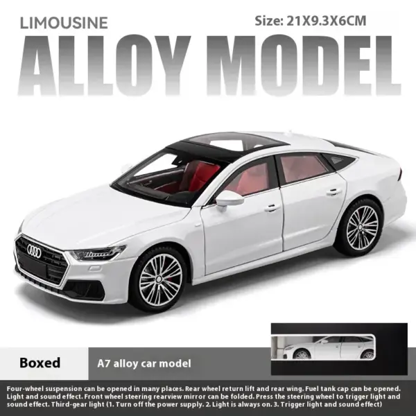 1:24 Scale Audi A7 Diecast Model Car - Image 10