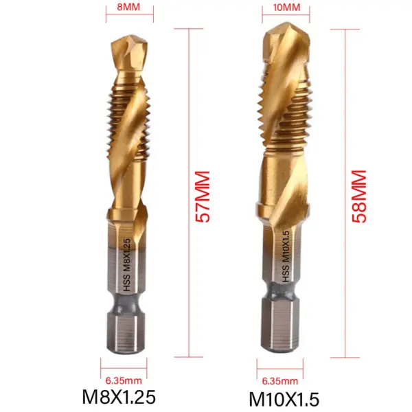 Titanium Plated HSS Tap Drill Bit Set - Image 12