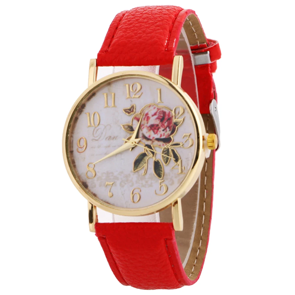 Rose Flower Women Quartz Wrist Watch 57245 6 Rose Flower Women Quartz Wrist Watch 57245 - Image 6