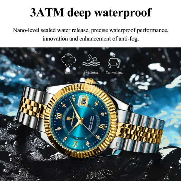 Men's Waterproof Luminous Quartz Wrist Watch - Image 3
