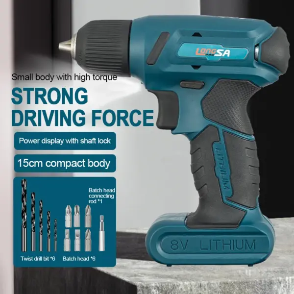 8V Cordless Electric Screwdriver Mini Set