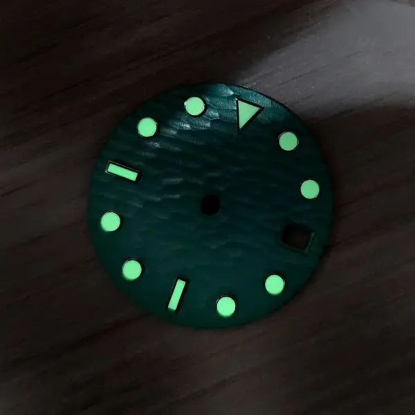 28.5mm Green Luminous Watch Dial for NH35/36 - Image 6