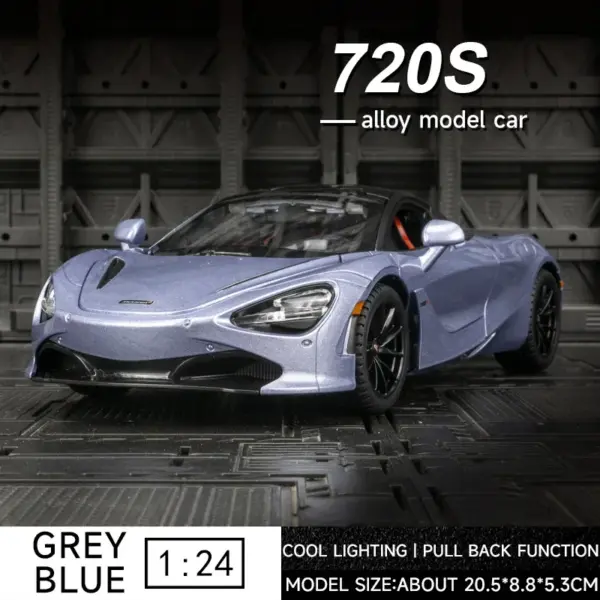 1:24 McLaren 720S Diecast Alloy Model Car - Image 12