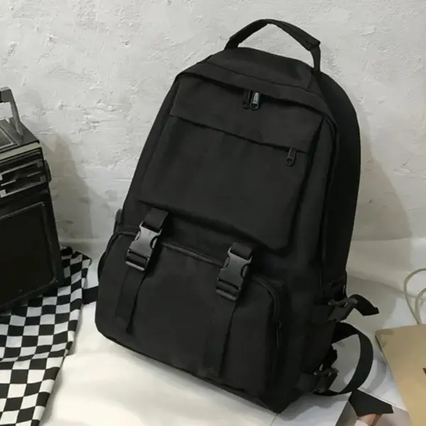 Black Unisex Backpack for Travel and School - Image 5