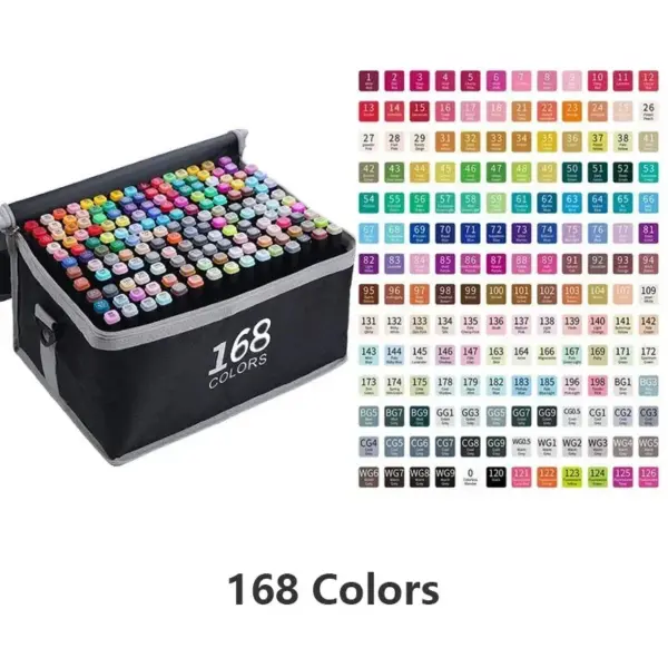 168 Colored Marker Pens Art Set - Image 8