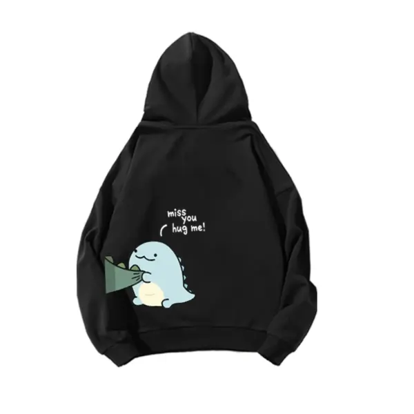 Men's Dinosaur Print Hoodie for Casual Wear - Image 4