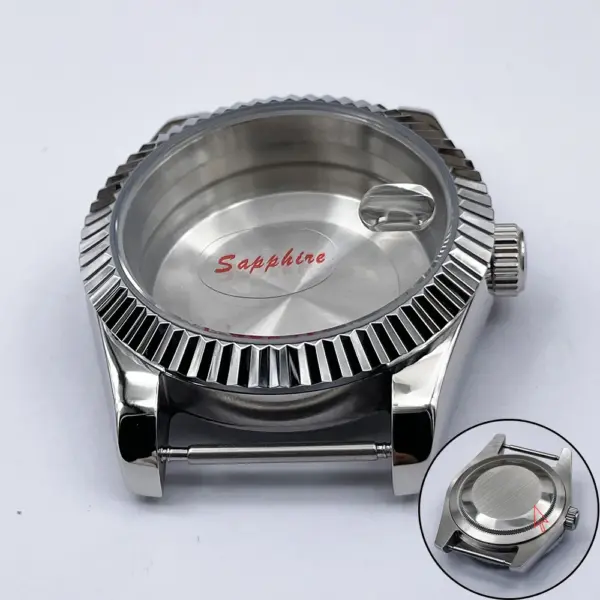 40mm Stainless Steel Fluted Watch Case NH35 NH36 - Image 7