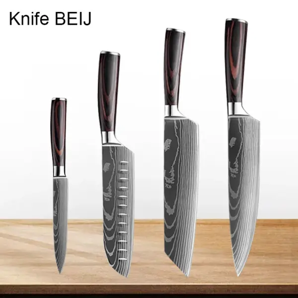 Professional Stainless Steel Japanese Cleaver Knife - Image 11