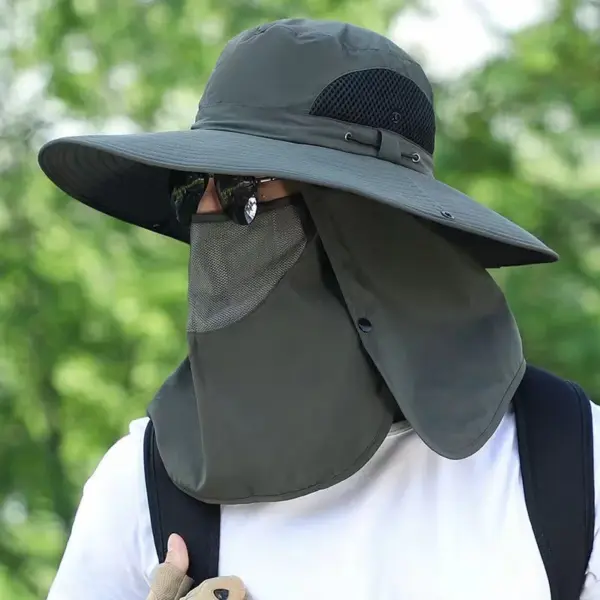 Men's Breathable Sun Protection Bucket Hat - Image 2