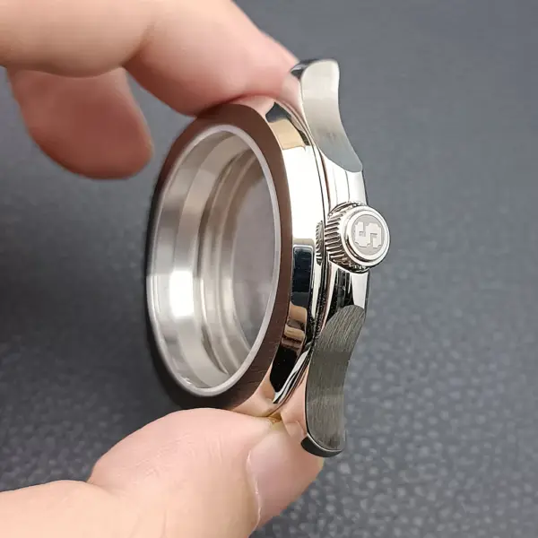 39.5mm Stainless Steel Watch Case with Sapphire Glass - Image 3