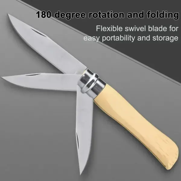 Stainless Steel Folding Fruit Knife Set - Image 3