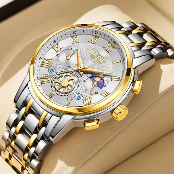 LIGE Women's Luxury Stainless Steel Watch - Image 6