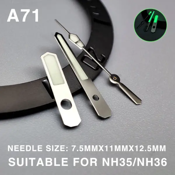 Green Luminous Watch Hands for NH35/36 Movement - Image 6