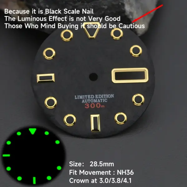 28.5mm Watch Dial for Seiko NH36 Movement - Image 7