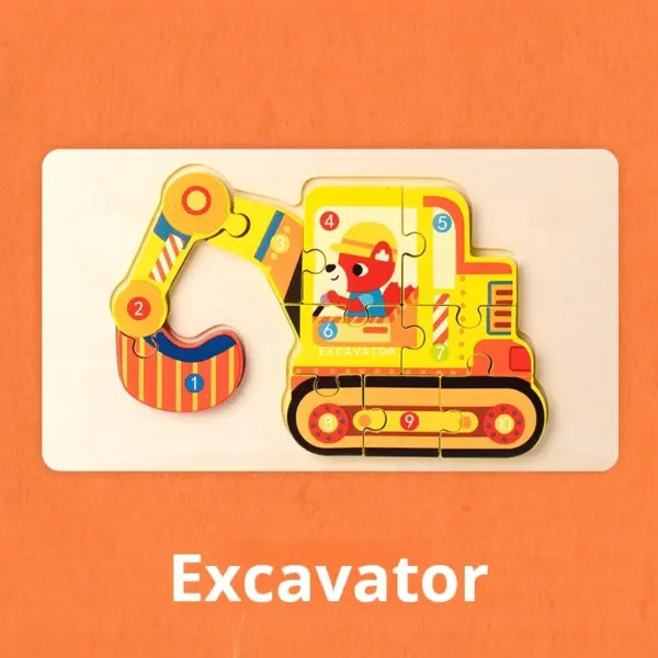 Educational Wooden Traffic Puzzle for Kids - Image 8
