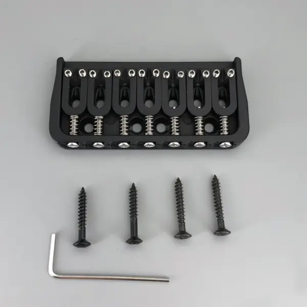 7-String Fixed Black Guitar Bridge Accessory - Image 4