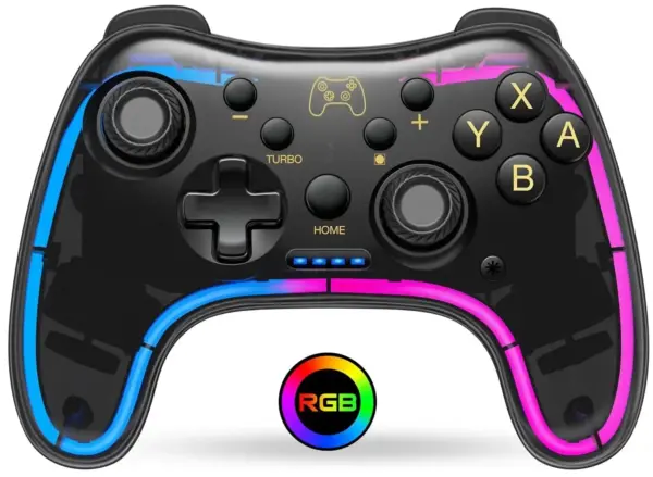 RGB Wireless Switch Pro Controller with Turbo - Image 7