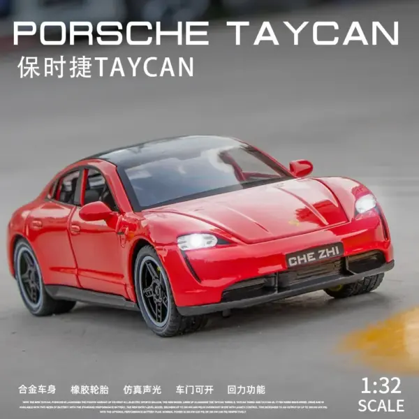 1:32 Diecast Porsche Taycan Model Car - Image 2