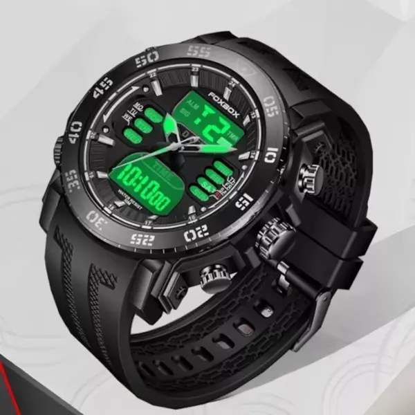 LIGE Military Quartz Watch with Dual Display - Image 4