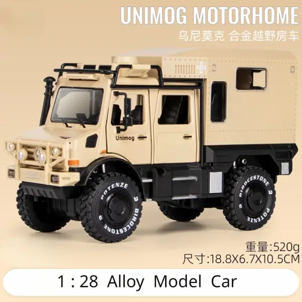 1:28 Mercedes-Benz UNIMOG Diecast Model Car