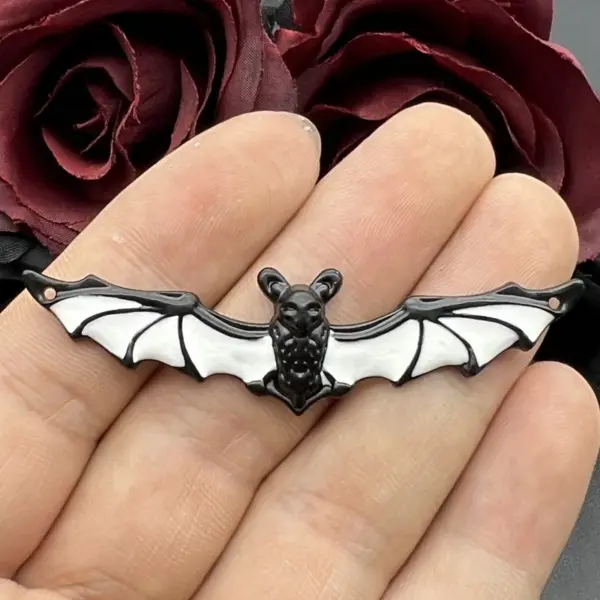 5pcs Antique Silver Bat Charms for Jewelry - Image 5