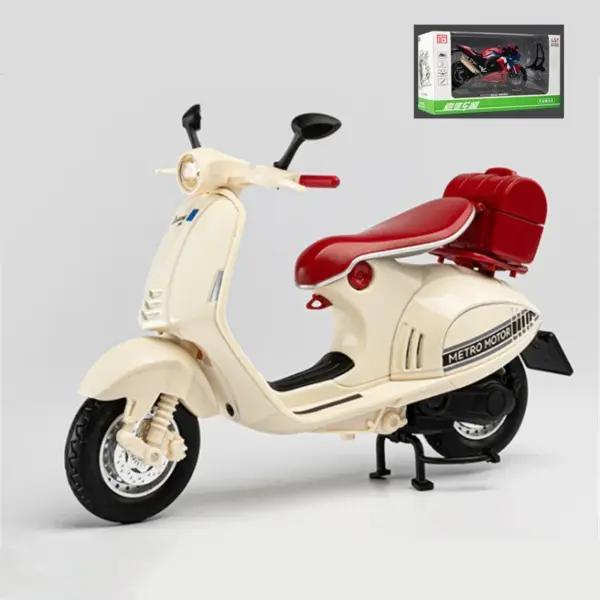 1:12 Metal Vespa 946 Motorcycle Model Toy - Image 9