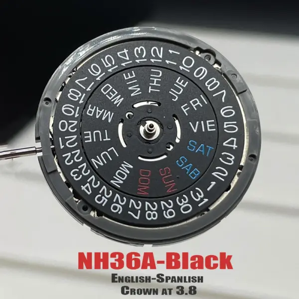 Japan NH36A Automatic Movement Black/White - Image 8