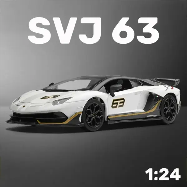 1:24 Lamborghini Aventador SVJ Diecast Model Car - Image 7