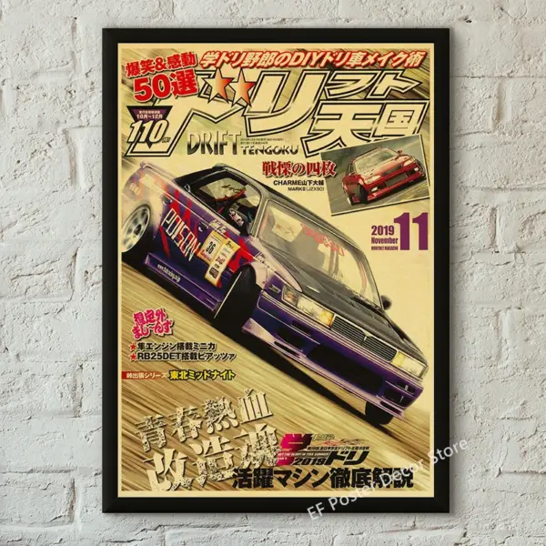 Vintage Motorsport GTR Cars Kraft Paper Poster - Image 34