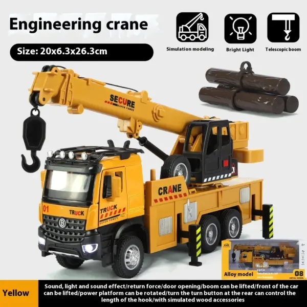 Mini Engineering Crane Toy with Retractable Arm - Image 7