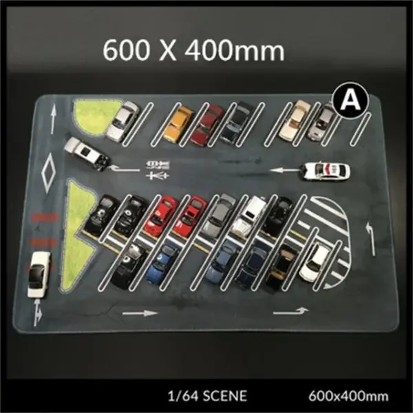 1:64 Scale Parking Lot Scene Mat 80x55cm - Image 8