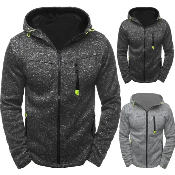 Men's Casual Hooded Tracksuit with Pockets