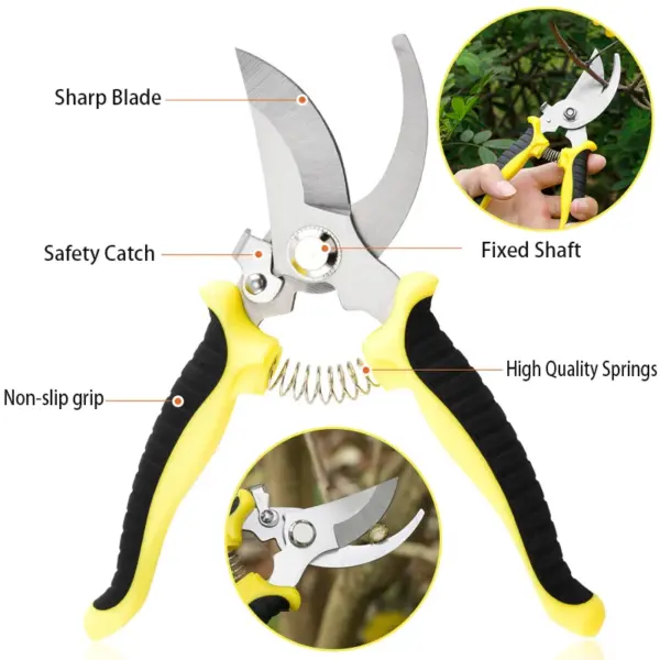 3pcs Stainless Steel Garden Pruning Shears - Image 2