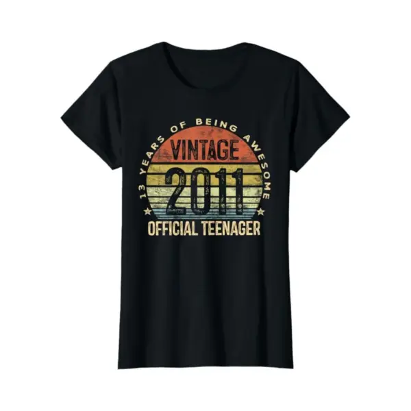 Vintage 2011 Women's 13th Birthday T-Shirt - Image 5