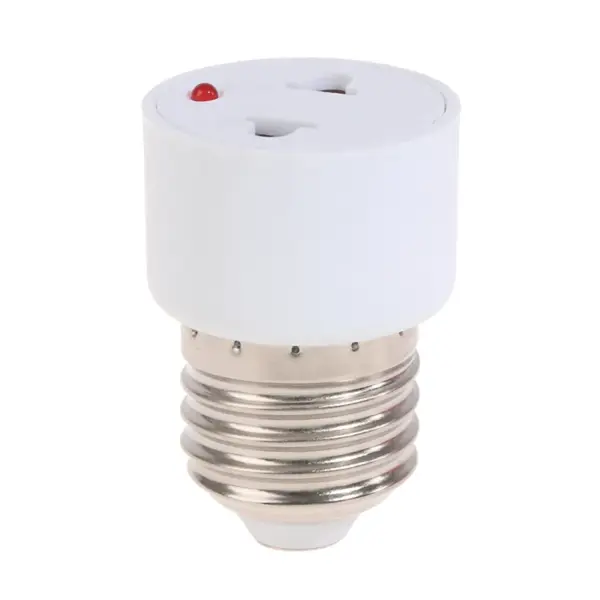 E27 to EU US Plug Light Socket Adapter