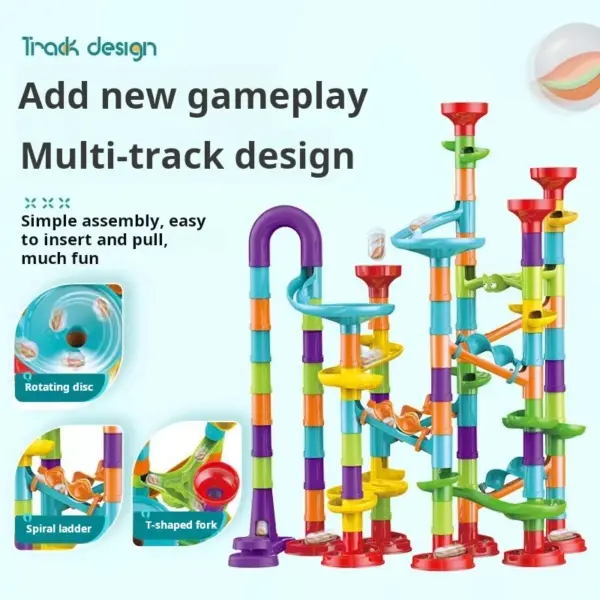 Building Blocks Marble Run Race Track Set - Image 4