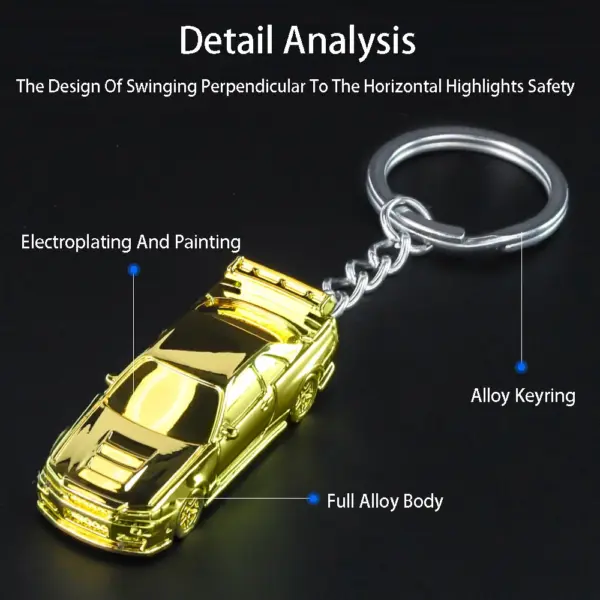 1:64 GTR-R34 RS7 Metal Keychain Model Car - Image 2