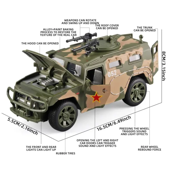 1:32 Scale Tiger Military Vehicle Model - Image 3