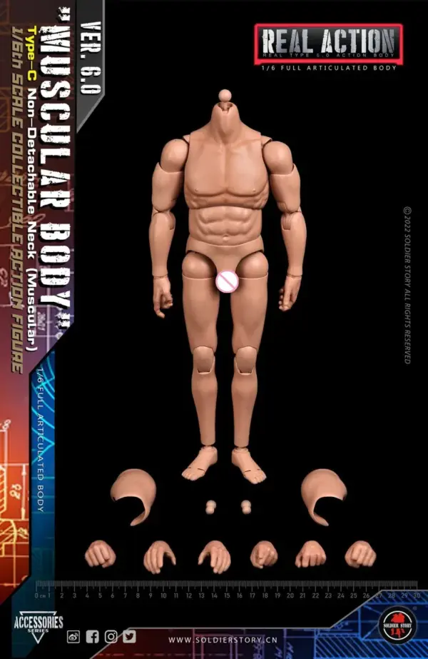 1/6 Scale Male Joint Body Action Figure Accessory - Image 9